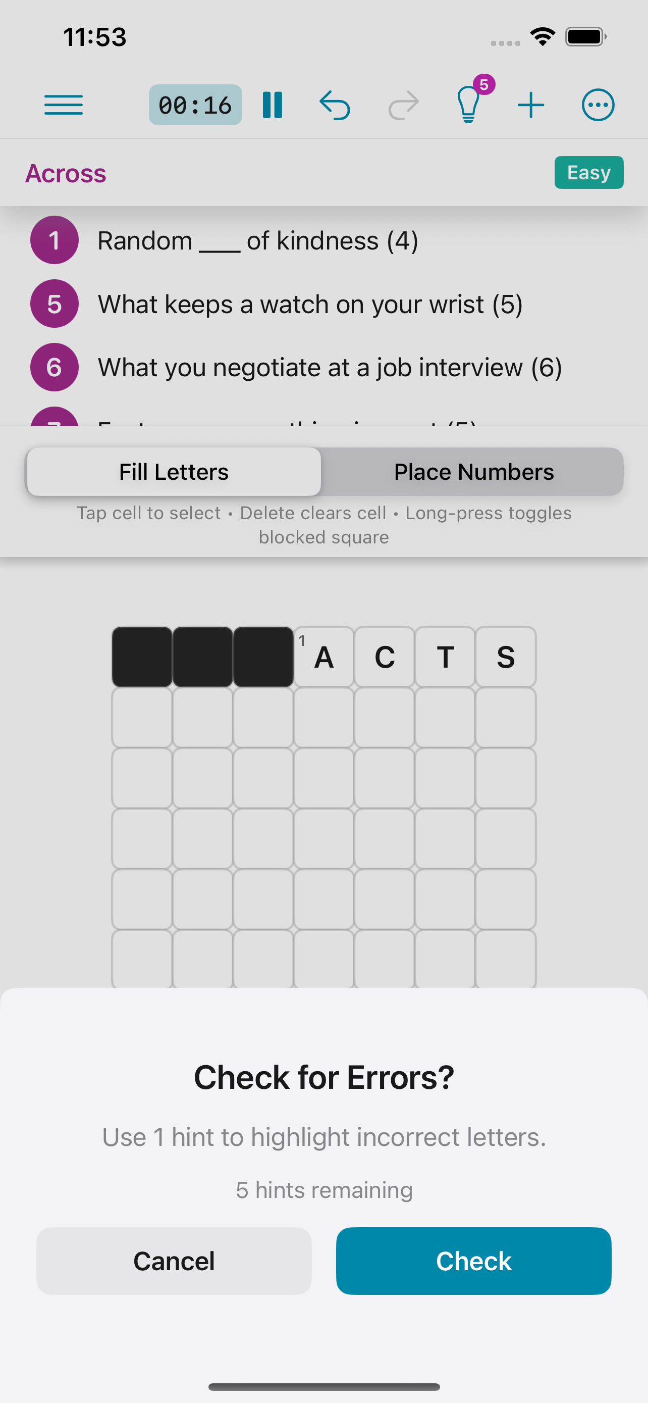 GridSpace hint system - Check for Errors dialog